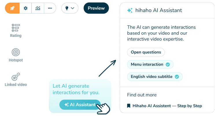 hihaho AI assistant screenshot