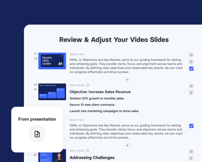 Panopto AI Video Studio from existing content